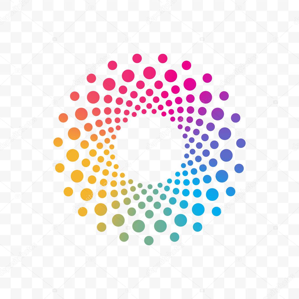 Company color circle dots vector brand icon
