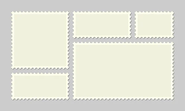 Векторные почтовые марки или открытки — стоковый вектор