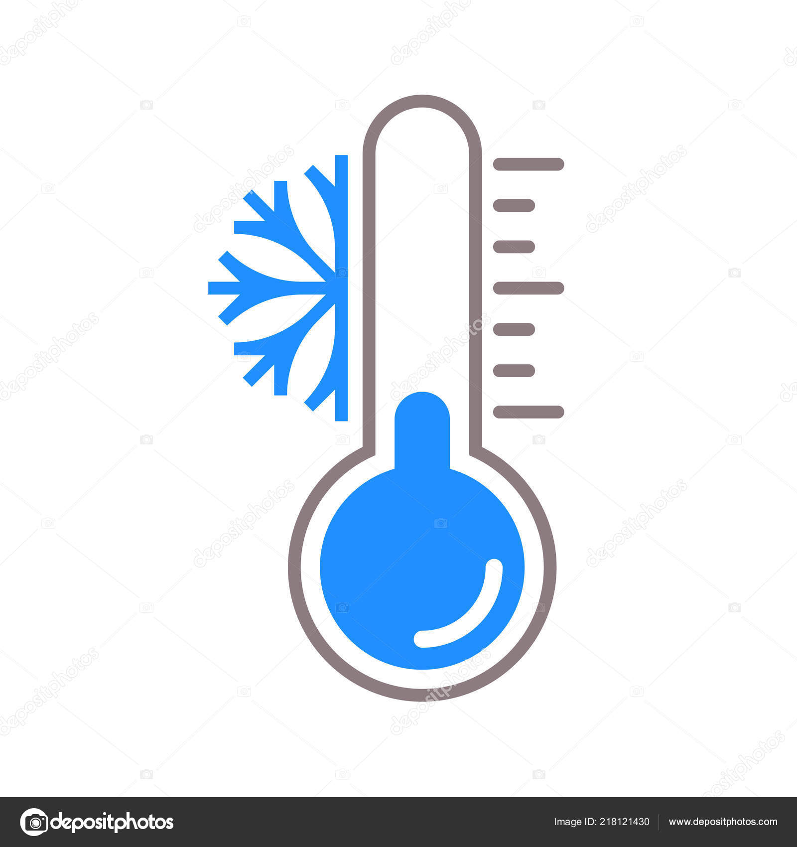 Thermometer Vector Snow Cold Temperature Icon Stock Vector Image By C Avector 218121430