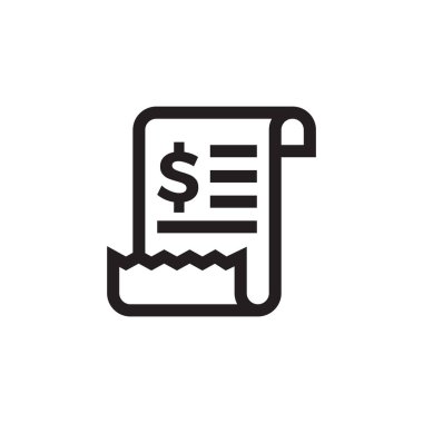 Fatura fatura alış irsaliyesi belge vektör satırı simgesi