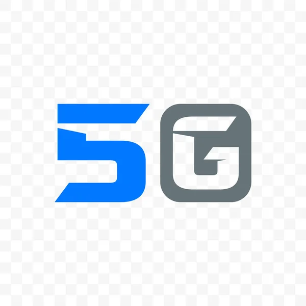 Icono del logotipo del vector de red de Internet móvil 5G — Archivo Imágenes Vectoriales