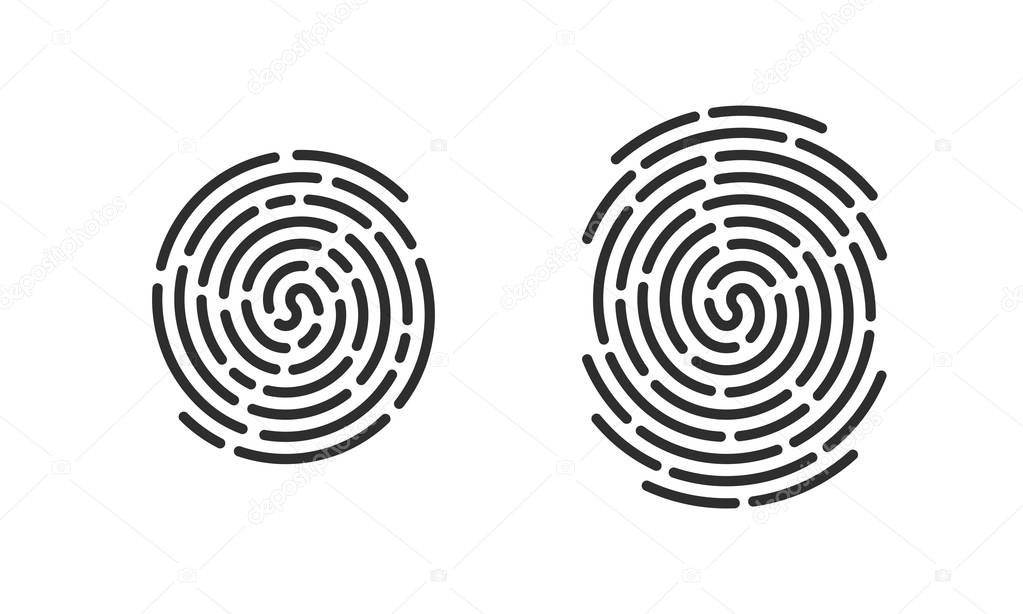 Fingerprint vector finger print logo line icons