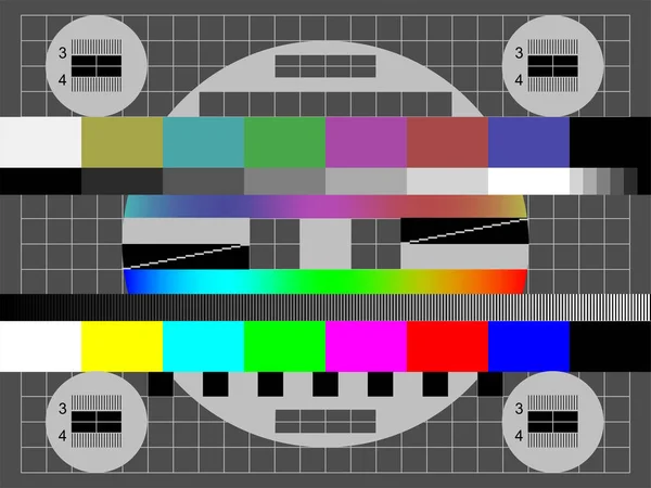 No signal TV vector color test screen — Stock Vector
