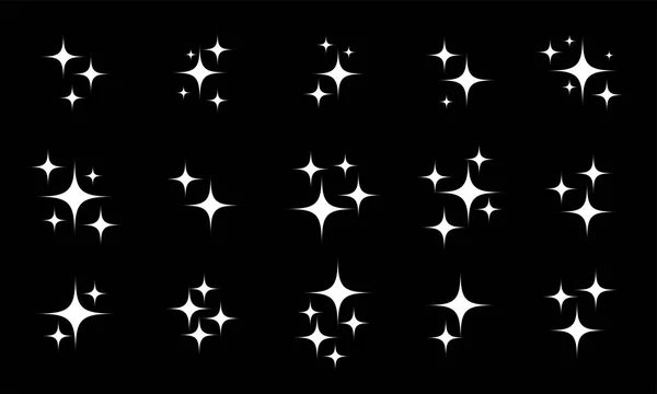 星の輝ききらめくベクトルを設定 — ストックベクタ