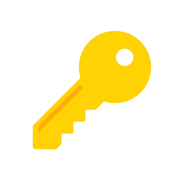 Llave vector plano icono amarillo — Vector de stock