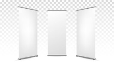 Olarak topla afiş X beyaz boş mockup vektör