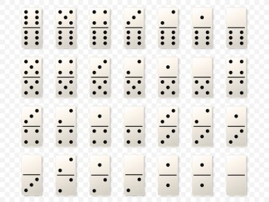 Domino veya domino beyaz vektör örnekler döşer