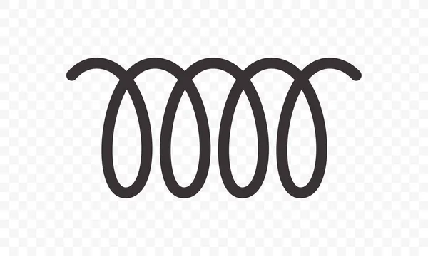 Espiral primavera o remolino línea vector icono — Vector de stock