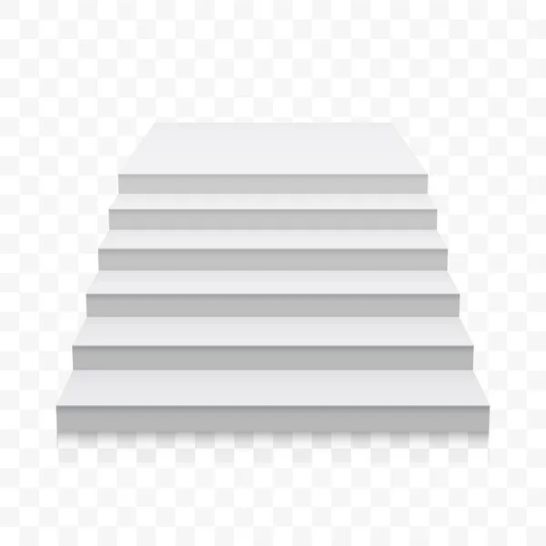 Λευκό σκαλοπάτια λευκού διάνυσμα 3d ρεαλιστική Σκάλα — Διανυσματικό Αρχείο