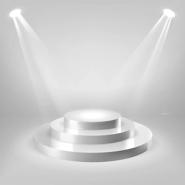 Podyum vektör ışık sahne, spot aydınlatma — Stok Vektör