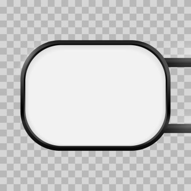 Yuvarlak dikdörtgen tabela ışıklı tabela. Vektör dikdörtgen lightbox işareti mockup kutu