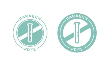 Paraben free vector cosmetic package label clipart