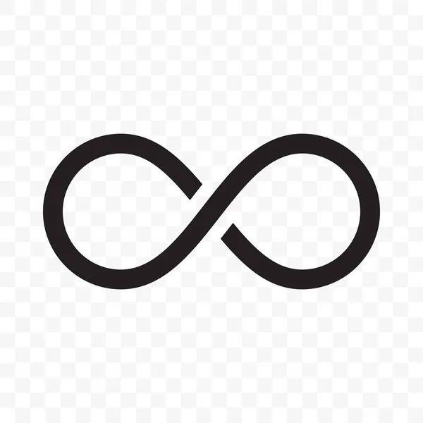 Infinito o infinito loop icona della linea vettoriale — Vettoriale Stock