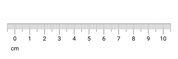 Regla cm medida números escala vectorial — Vector de stock