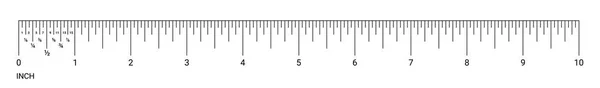 Règle pouces numéros de mesure échelle vectorielle — Image vectorielle