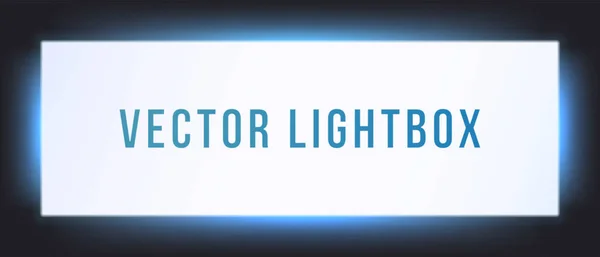 Una maqueta de caja de señales Lightbox. Señalización luminosa vectorial señalización letrero caja ligera — Archivo Imágenes Vectoriales