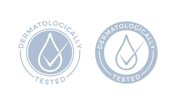 Ícones de gotas de água vetoriais testados dermatologicamente —  Vetores de Stock