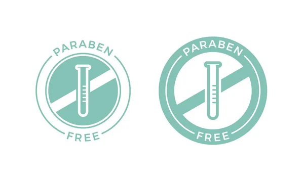 Paraben Gratis vector cosmetische pakketetiket — Stockvector