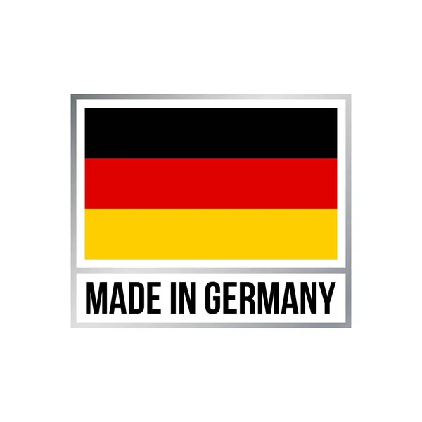 Icona Made in Germany con bandiera tedesca — Vettoriale Stock