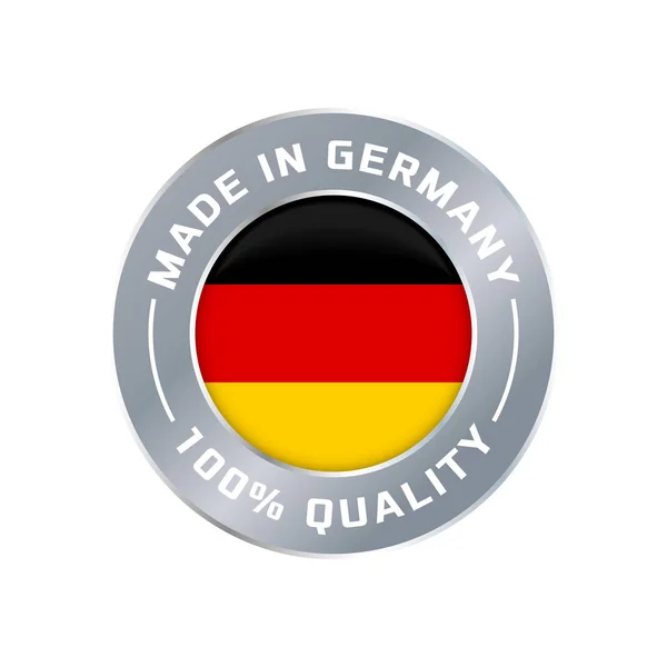 Made in Germany flag icon of quality label — Stock Vector