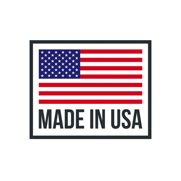 Made in usa hochwertige amerikanische Flagge Symbol — Stockvektor