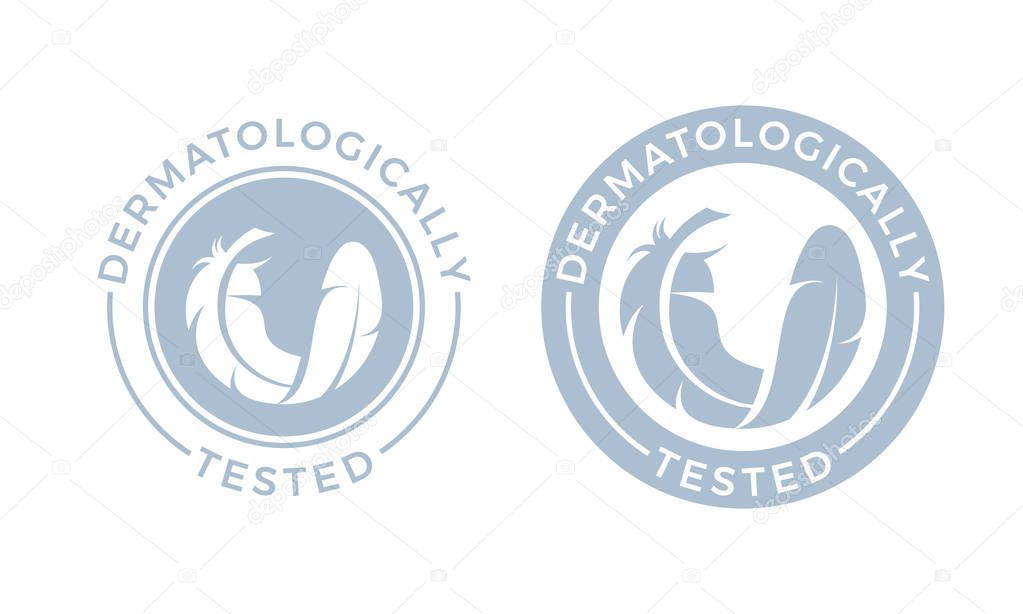 Dermatologically tested vector feather icons