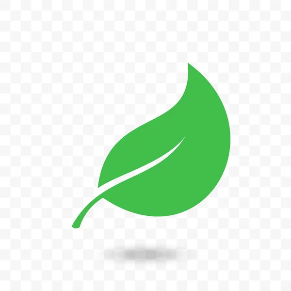 Leaf vektor gröna ikonen för vegan, bio eco design — Stock vektor