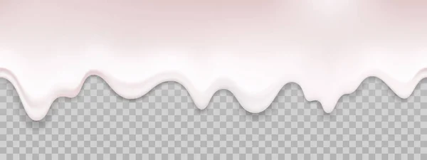 Texture liquide de yaourt. vecteur goutte à goutte crème lait fond sans couture — Image vectorielle