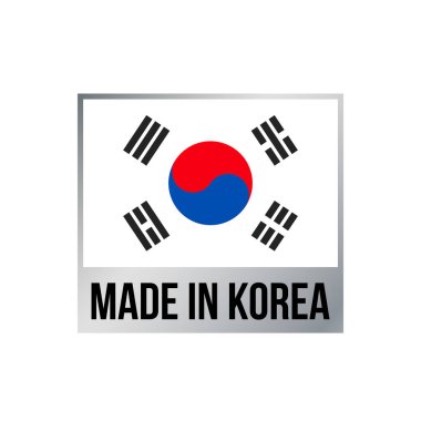 Kore gümüş simge vektör kalite bayrak içinde yapılan