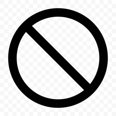 Dur işareti vektör hiçbir giriş pass siyah uyarı simgesi