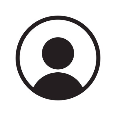Kullanıcı üye avatar yüz profili vektör simgesi
