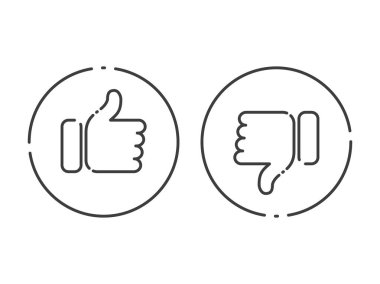 Vektör hat Sosyal Medya Icons aşağı ve yukarı başparmak