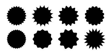 Promo satış etiket yıldız patlaması vektör yıldız etiketi