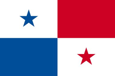 Panama ulusal bayrak vektör simgesi