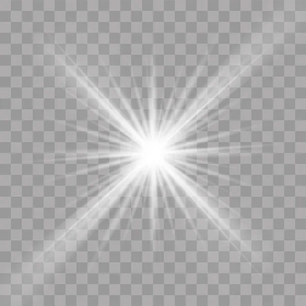 Rayons lumineux effet de radiance flash vecteur étoile rayon — Image vectorielle