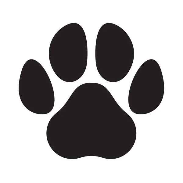 Paw logo gato perro animal mascota vector huella icono — Vector de stock