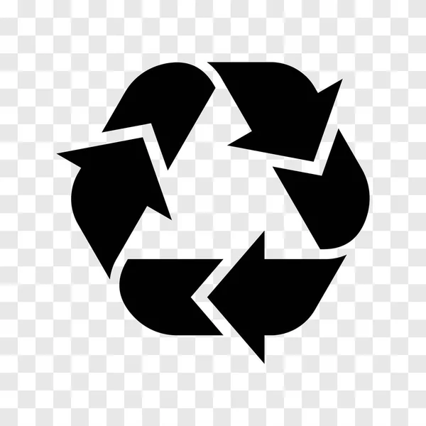 Recycle logo icon. Vector recycled black sign