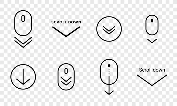 Scroll naar beneden pictogram Vector scrollen sybmol — Stockvector