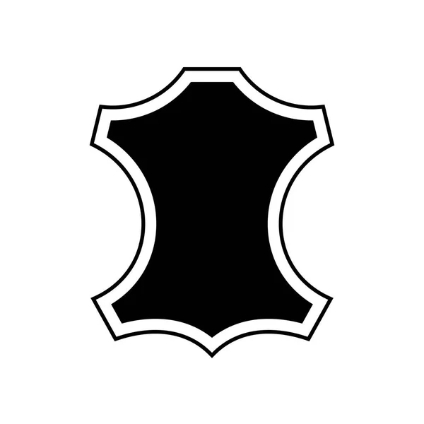 Logo aus Leder. Vektorsymbol aus recyceltem Leder — Stockvektor
