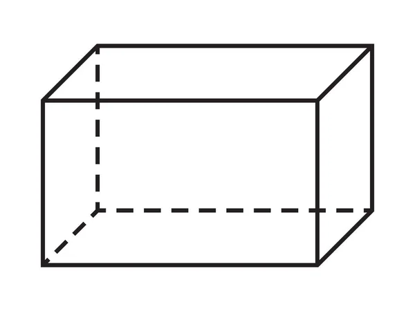 Forma paralelepípica. Figura geometría vectorial — Vector de stock