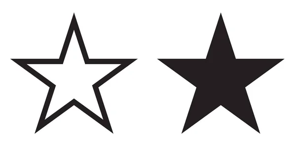 Icono de estrella vectorial de la línea de estrellas de cinco rayos de geometría — Vector de stock