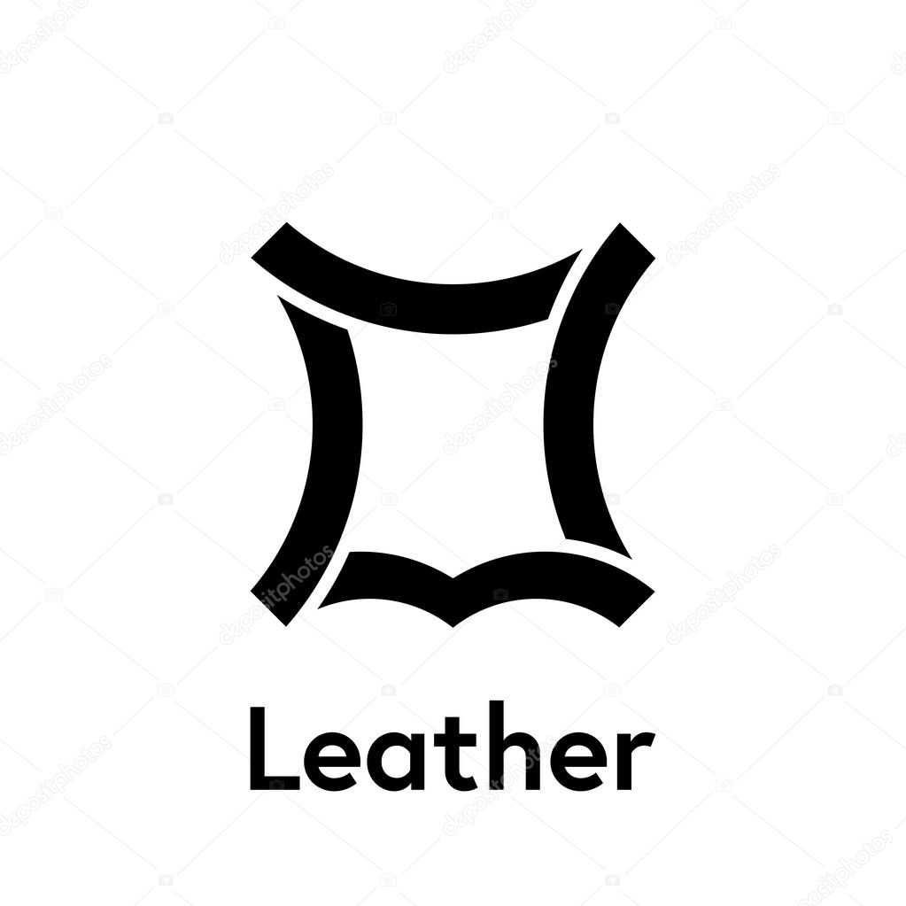 Leather logo icon. Vector recycled leather symbol