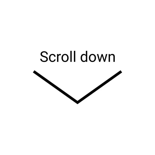 Scroll naar beneden pictogram. Vector scrollen sybmol voor webdesign — Stockvector