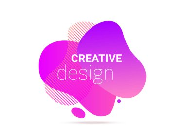 Renk sıvı gradyan ile soyut desenli. Vektör sıvı neon pembe mor renk örtüşme şekli