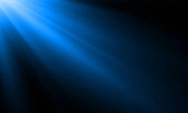 Neon-Lichtstrahl oder Sonnenstrahl-Vektor Hintergrund. abstraktes blaues Neonlicht, Scheinwerferhintergrund mit Sonnenlicht auf schwarzem Hintergrund — Stockvektor