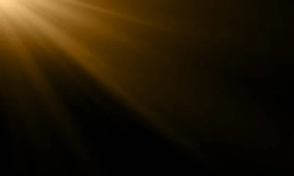 Rayo de luz dorada o fondo vectorial del haz solar. Escenario abstracto del foco del flash de la luz dorada con el fondo brillante de la luz del sol — Archivo Imágenes Vectoriales
