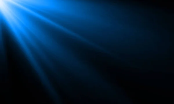 青色光光線または太陽ビームのベクトルの背景。日光輝き背景を持つ抽象的なネオン ブルーの光フラッシュのスポット ライトの背景 — ストックベクタ