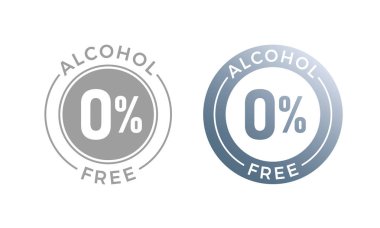 Alkol ücretsiz vektör simge kozmetik ürün veya Tıbbi alkol ücretsiz simge için