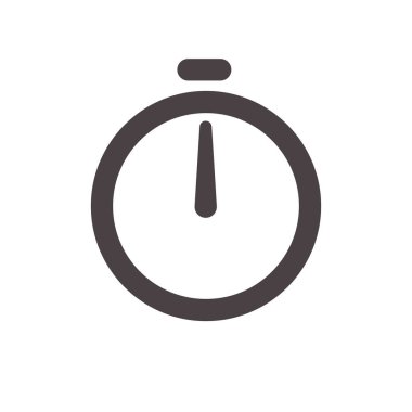 Çalar saat ok simgesi. Vektör kronometre zamanlayıcı saati basit çizgi işareti web veya app kullanıcı arabirimi şablonu