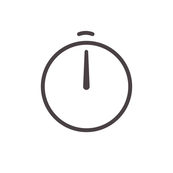 Väckarklocka pilikonen vektor linje. Stoppur timer clock enkla tecken, web app gränssnittsmall — Stock vektor